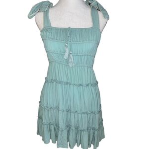 Chelsea & Violet Green Sleeveless Sundress